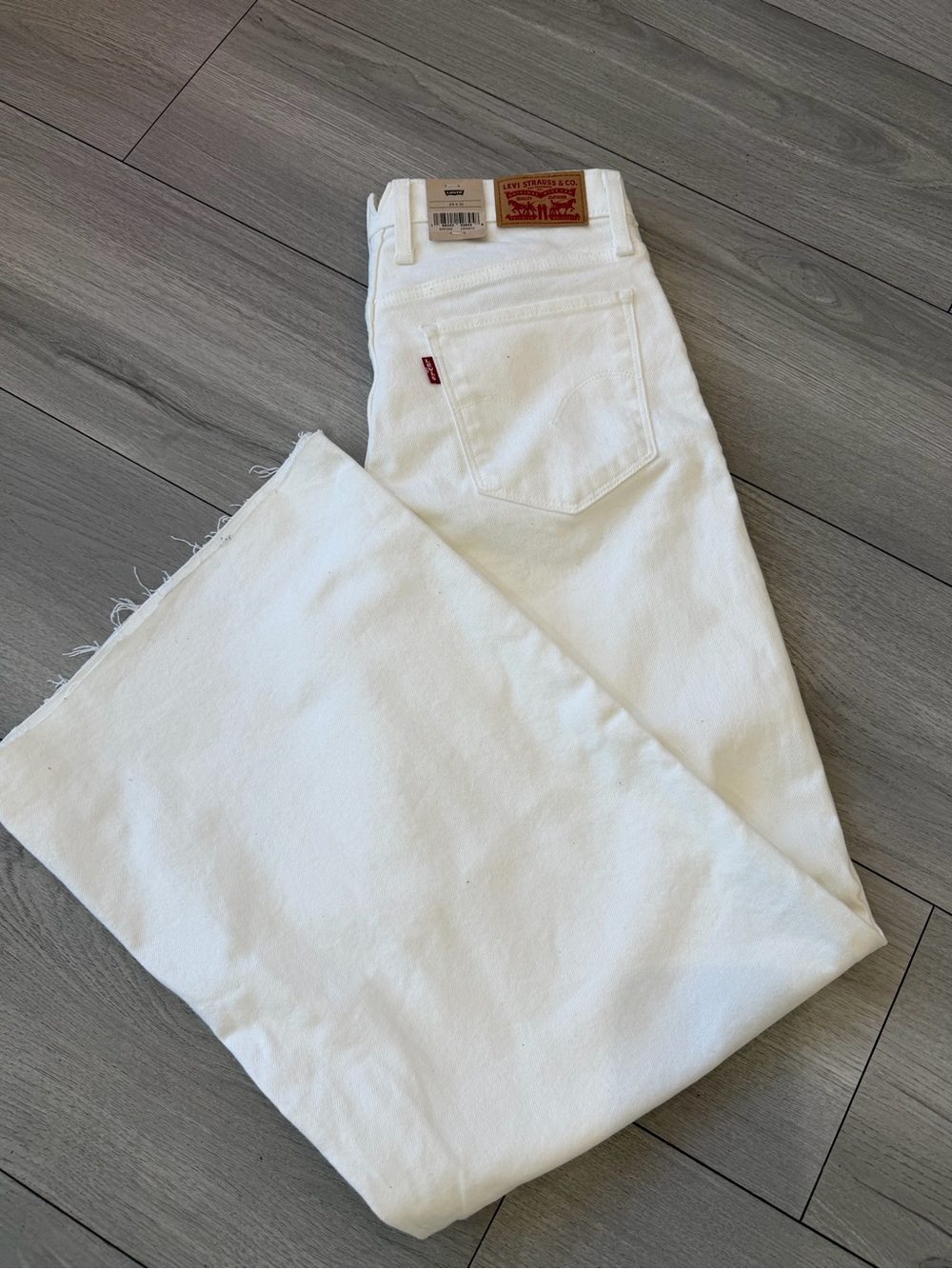Levi's 318 shaping White wide leg Jeans women - Picture 6 of 6